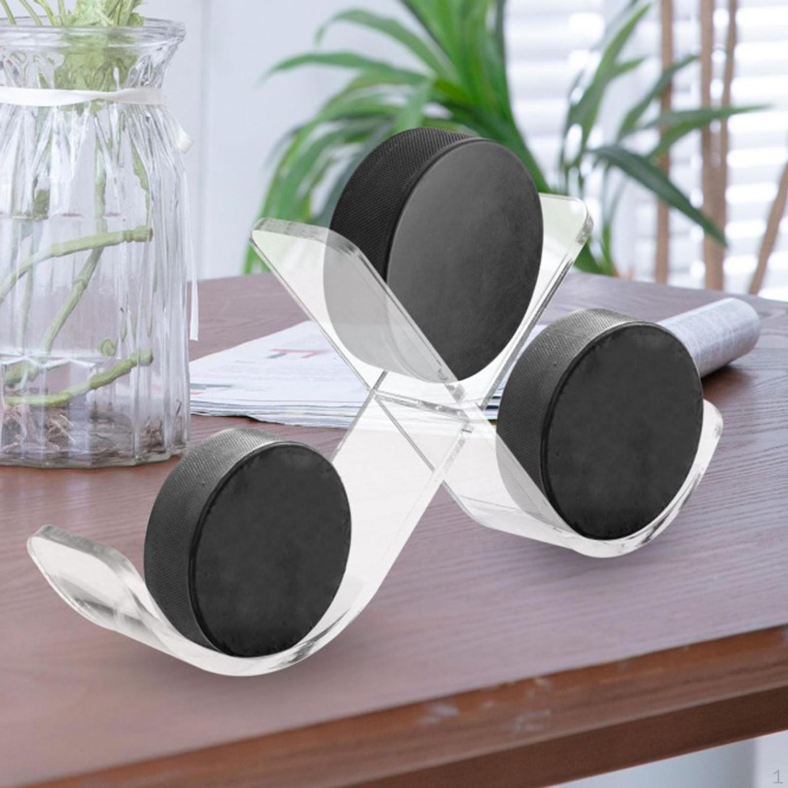 Hockey Puck Display Holder Case Decor Collection for 3 Pucks Autograph