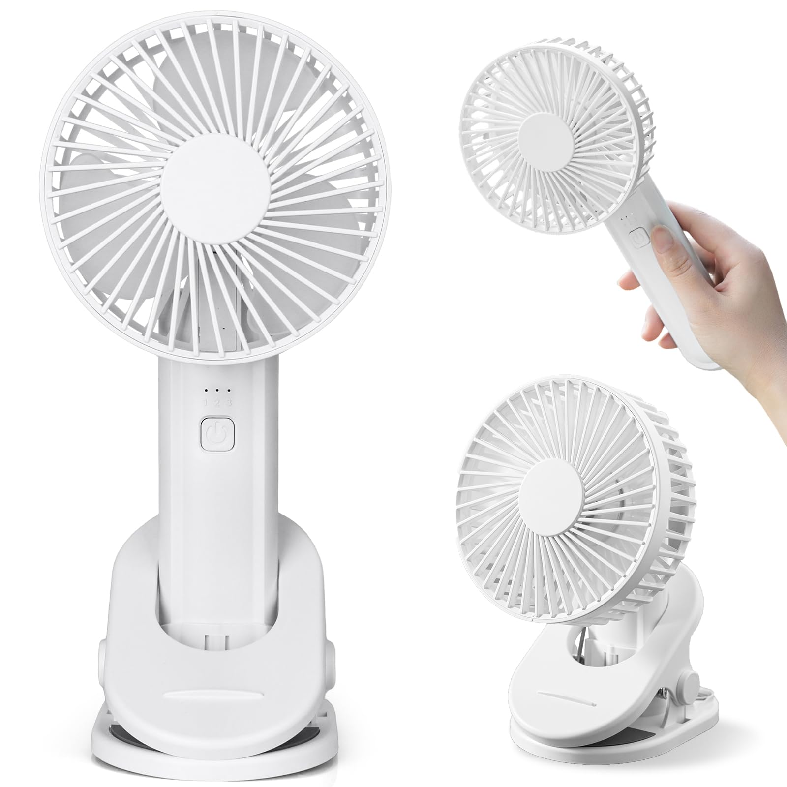 

Innovative Model Powerful Handheld 5000mAh Large 3 Airflow USB Compact Mini Perfect for Fireworks Outdoor and Day Gift [2025 - Airflow] Fan, White, білий