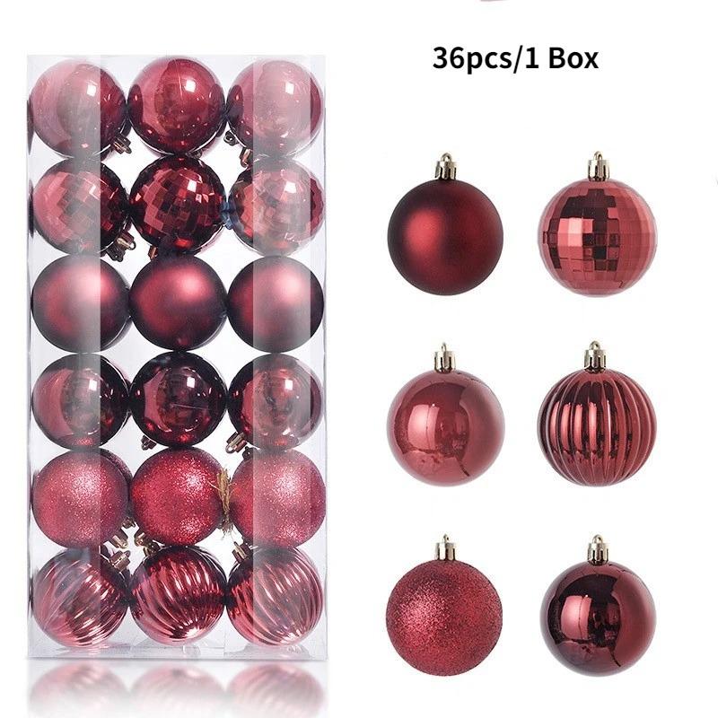 4CM Christmas Decoration Christmas Balls Hanging Xmas Tree Pendant for Home Party Decor 2025 New Year Navidad Gifts Ornaments