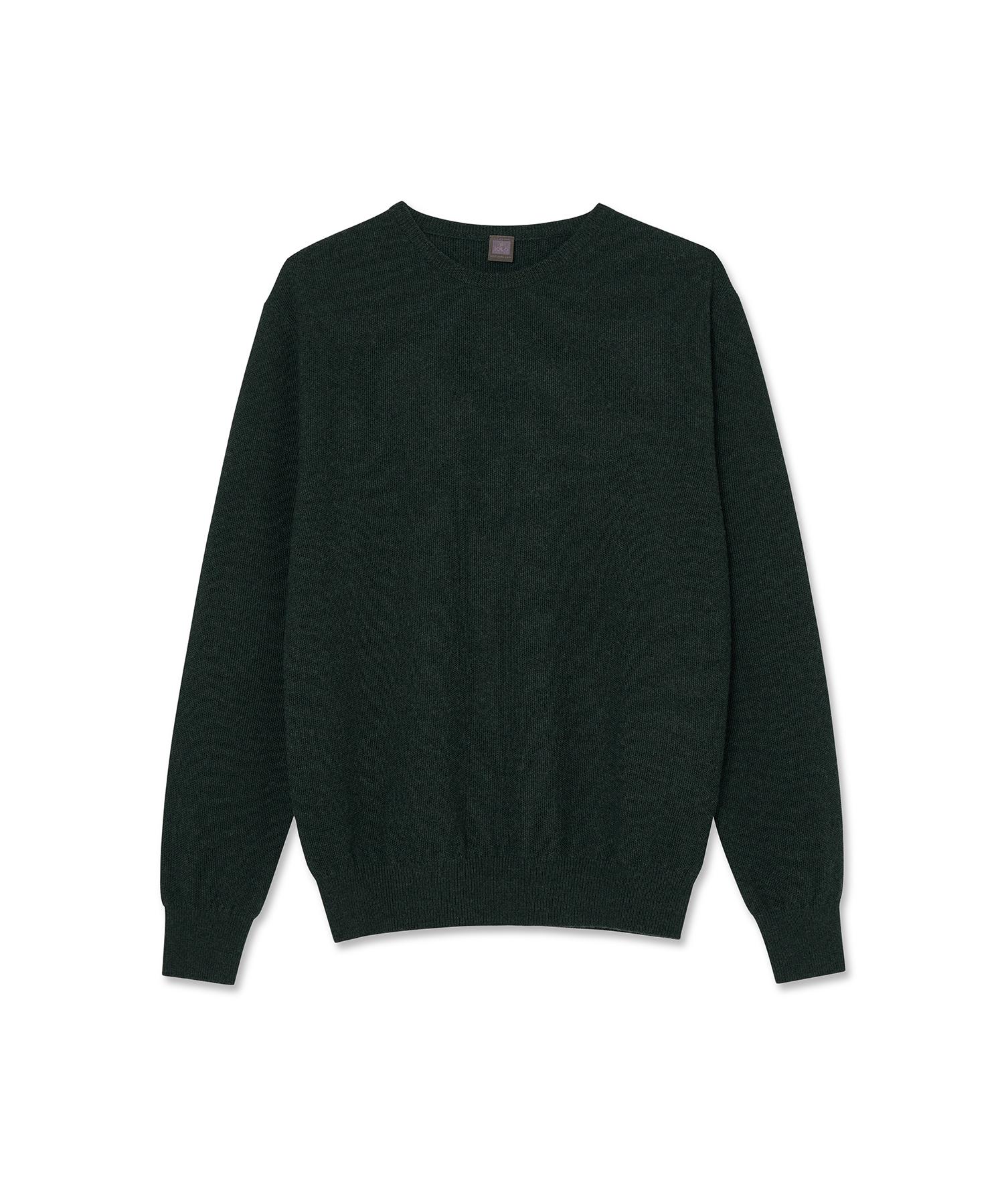 Iolo Wool Textured Crew Neck_Dark Green Dark Green/L