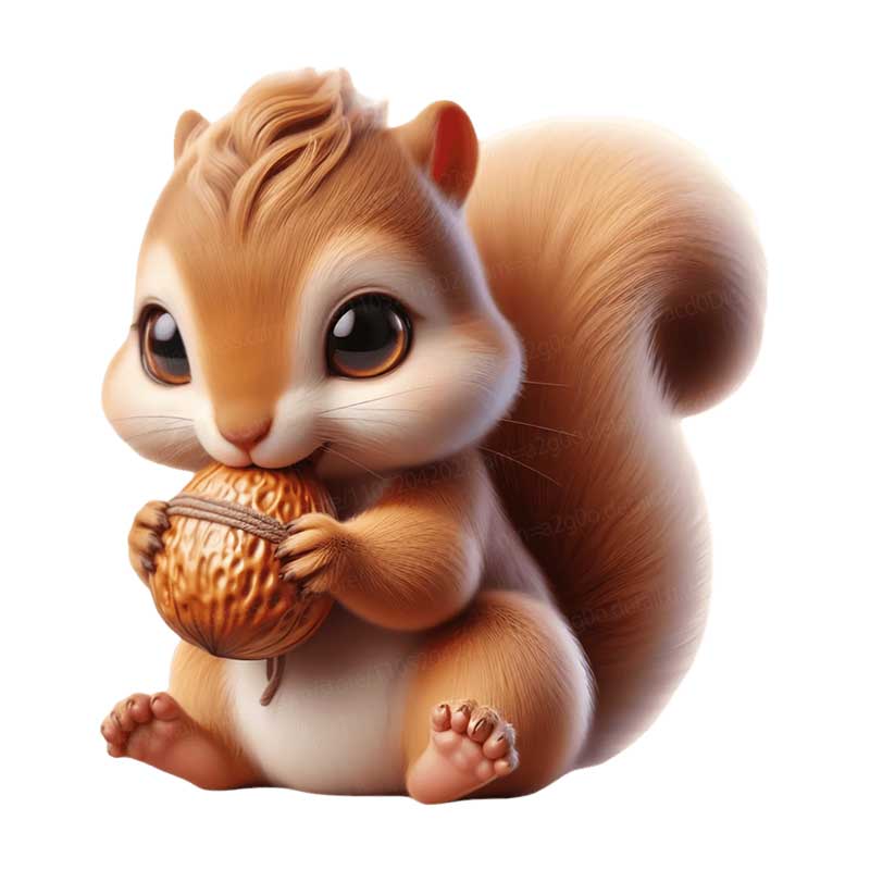 Cute little squirrel pattern sticker car motorcycle rear window bumper bedroom children's room wall self-adhesive waterproof sti HE135