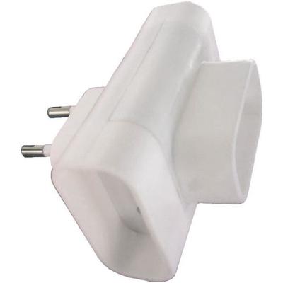 Dreifachsteckdose seitlich ZENITECH 3 Steckdosen 6A - Weiß