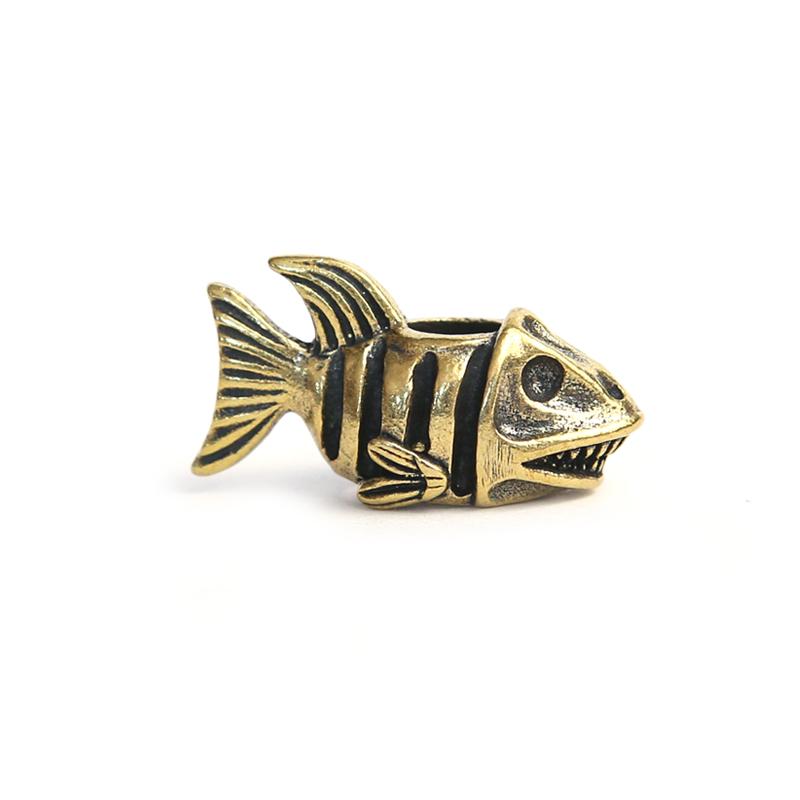 Sea Animal Shark Brass Knife Beads EDC Outdoor DIY Paracord Woven Accessories Lanyard Pendants Umbrella Rope Flashlight Hangings