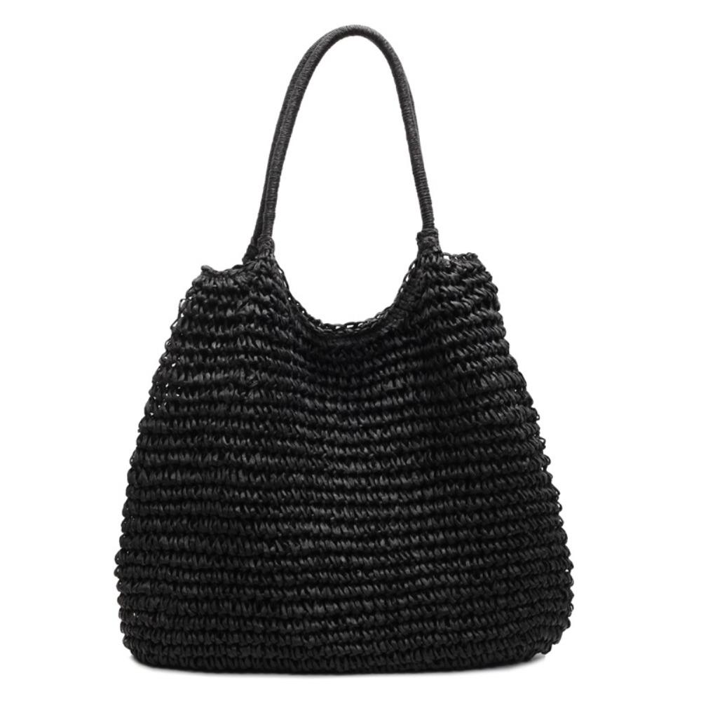 Bohemian Straw Shoulder Bag Breathable Summer Beach Bag Leisure Weave Tote Bag Women