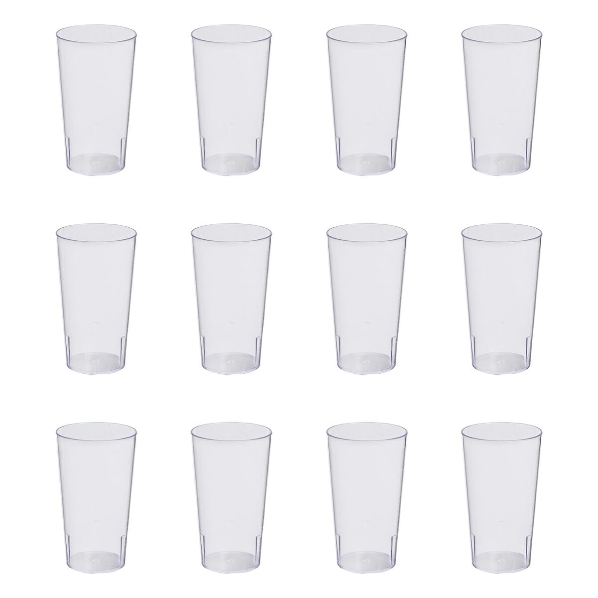 

Thunder Group Tumblers, 280ml (9.5oz), Set of 12, Commercial Grade, Shatter-Resistant, Dishwasher Safe, Non-Stick, Stackable, Lightweight Plastic