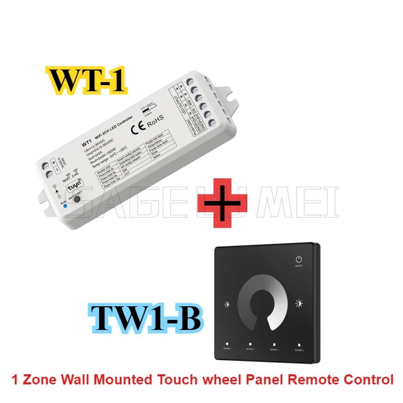 WT1 RT1/2 TW1/2 Skydance DC12V-36V LED Dimmer Controller 2CH Smart 2.4G RF Wireless Remote Dimming Switch WW CW CCT Controller