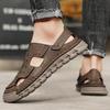 Fashion Luxury Sandals for Men Breathable Outdoor Walking Shoes Men's Summer Sandals Lightweight Beach Non-Slip Sole Casual Footwear