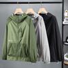 11XL Plus Size Men Summer Sunscreen Jackets Thin Ice Silk Sun Protection Ultra-Light Hooded Jacket Big Size Windbreaker Jacket