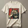 Cat Biting Hand Tee, Comfort Colors Shirt with Dark Humor Edge, Feral Vintage Animal