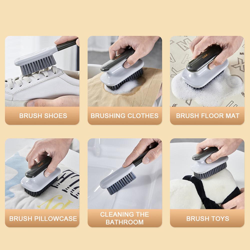2pcs/Set Shoe Brushes + Laundry Brush Multi-Purpose Reusable Stain Removal Brush Household Cleaning Tool For Clothes/Causl Shoes