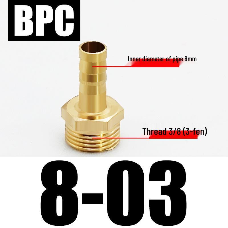 All-Copper Male Thread Fittings: Pagoda Head, PC6/8/10, 4-Point & 6-Point for Water/Gas Hoses