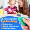 6 Stück/Set Silikon Sensorischer Stein Spielzeug für Kinder Texturierter Sorgenstein Konzentrationshilfe Angst Stressabbau Fidget Stein Spielzeug