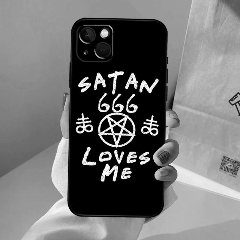 Pentagram 666 Demonic Satanic Case For iPhone 16 15 14 13 Pro Max 12 Pro Max Mini 11 Pro Max XS X XR Plus Cover Shell
