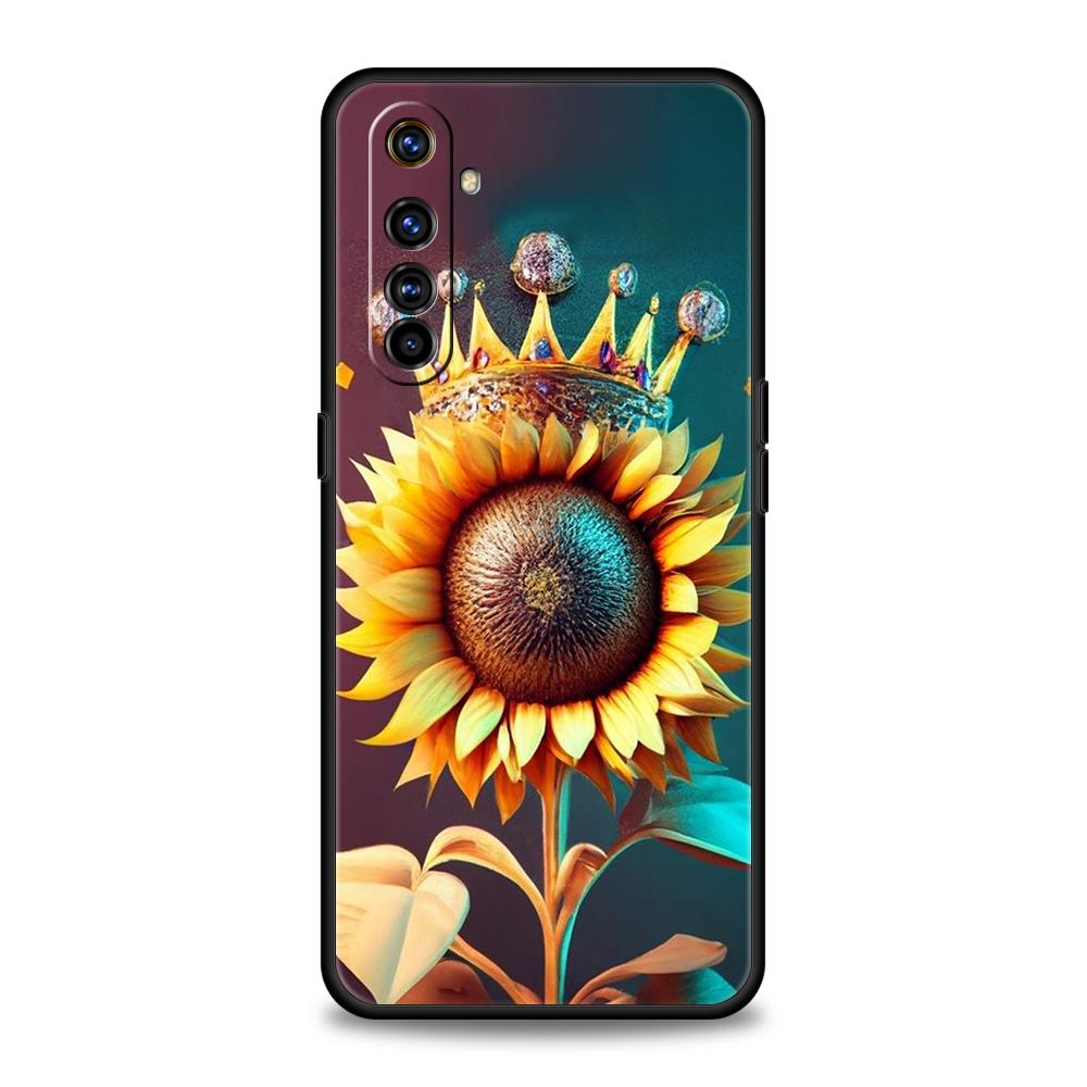 

Sunflower Phone Case for Oppo A17 A12 A57 A74 A16 Find X5 X6 A52 A53 A54 A15 Reno 6 Z 7 Pro A9 2020 5G Silicone Shell Capas Bags for OPPO A12