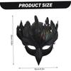 Krähe Halbmaske, Realistische Gefiederte Raben Maskerade Cosplay Zubehör für Halloween Mardi Gras/ 6,3x11,8 Zoll
