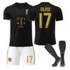 Bayern 125th Anniversary Edition #17 OLISE Sport Training Jersey Set with Socks Teens Kids Adults Custome Name Football Kits