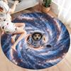 Black hole Round Area Rug,Carpet Rug for Living Room Bedroom Sofa Playroom Decor,Non slip Floor Mat