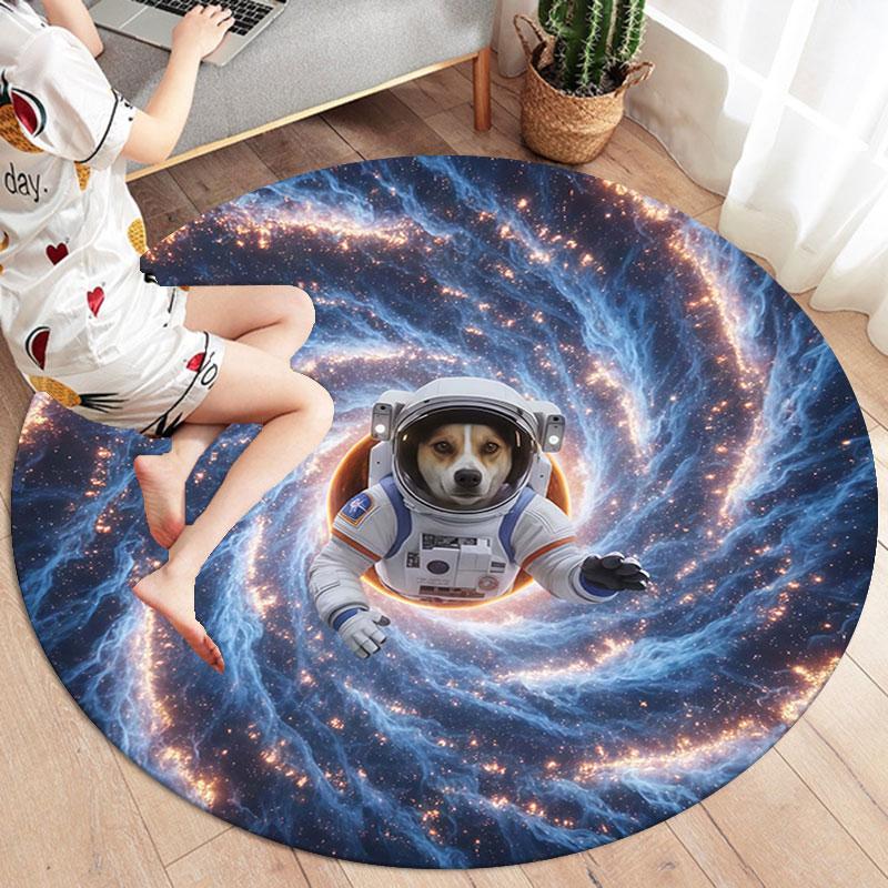 Black hole Round Area Rug,Carpet Rug for Living Room Bedroom Sofa Playroom Decor,Non slip Floor Mat