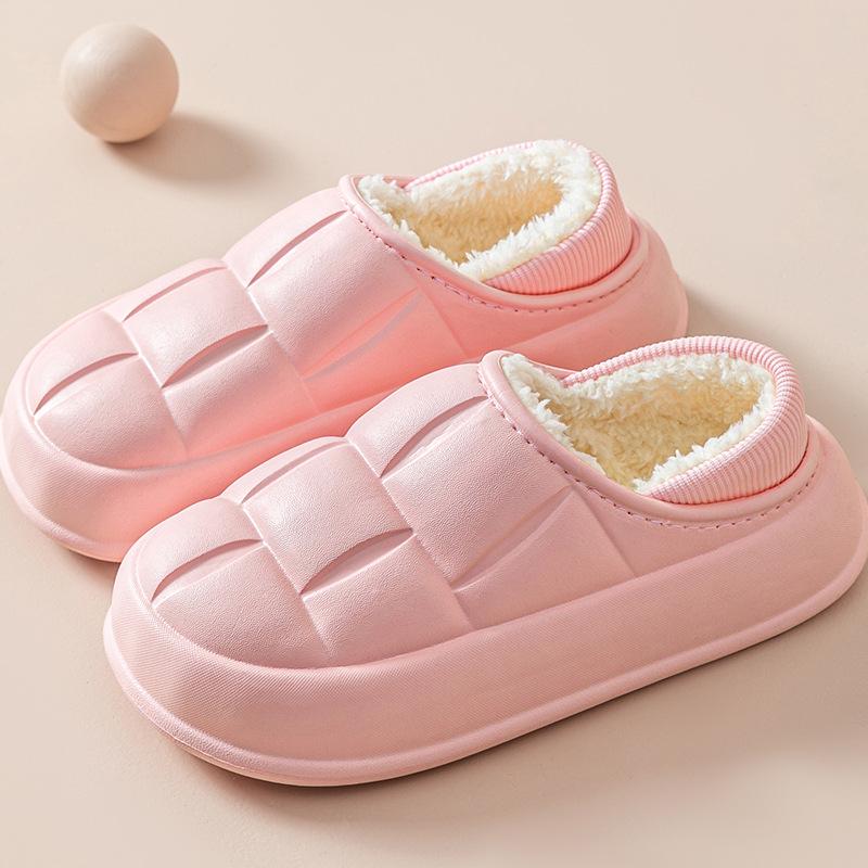 Winter Thick Sole Cotton Slippers, Indoor/Outdoor Unisex Warm Home Shoes