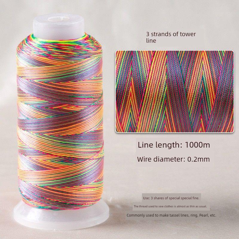 Thread DIY Woven Red Carrying Strap Dragon Boat Festival Five-Color Rope Bracelet Braid Rope Necklace Diamond Beaded Thread Five-Color Thread