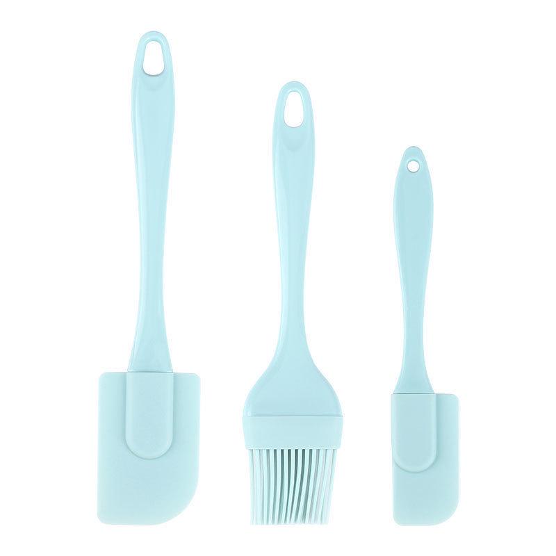 Silicone Scraper & Oil Brush 3-Piece Set for Baking and Cake Decorating (In Stock)