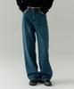 OSTKAKA Essential Wide Denim Pants Dark Blue
