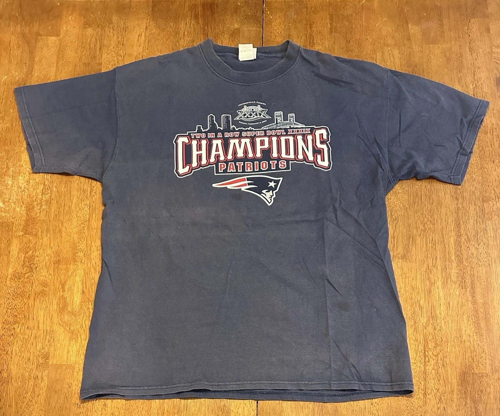 Винтажная футболка New England Patriots Super Bowl 2005 XL XXXIX S