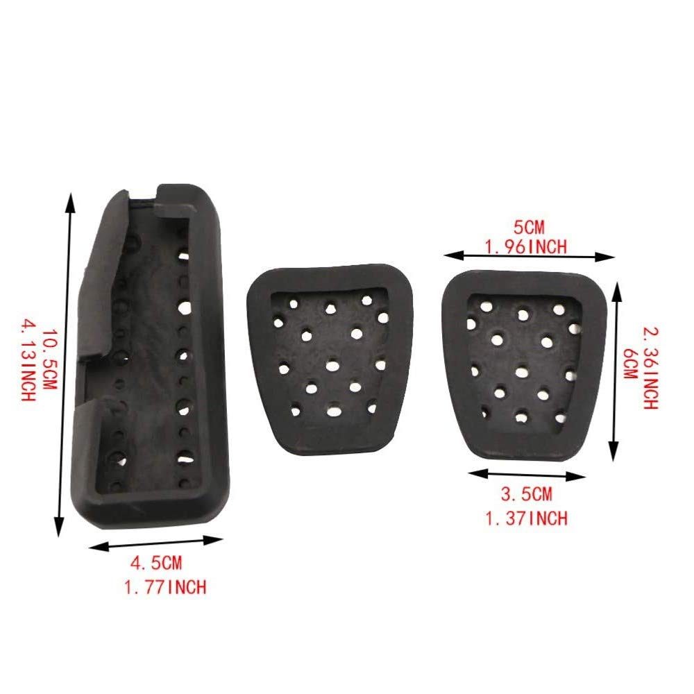 Plouluyt Car Pedal Gas Brake Clutch Accelerator Pedal Pad Plate Cover for 2013-2020 Vezel V-V 2015-2020(MT)