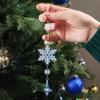 Snowflake Christmas Ornaments Acrylic Clear Pendant Festival Clear Snowflake Ornaments Hangable Decor Pendants For New Year Wall