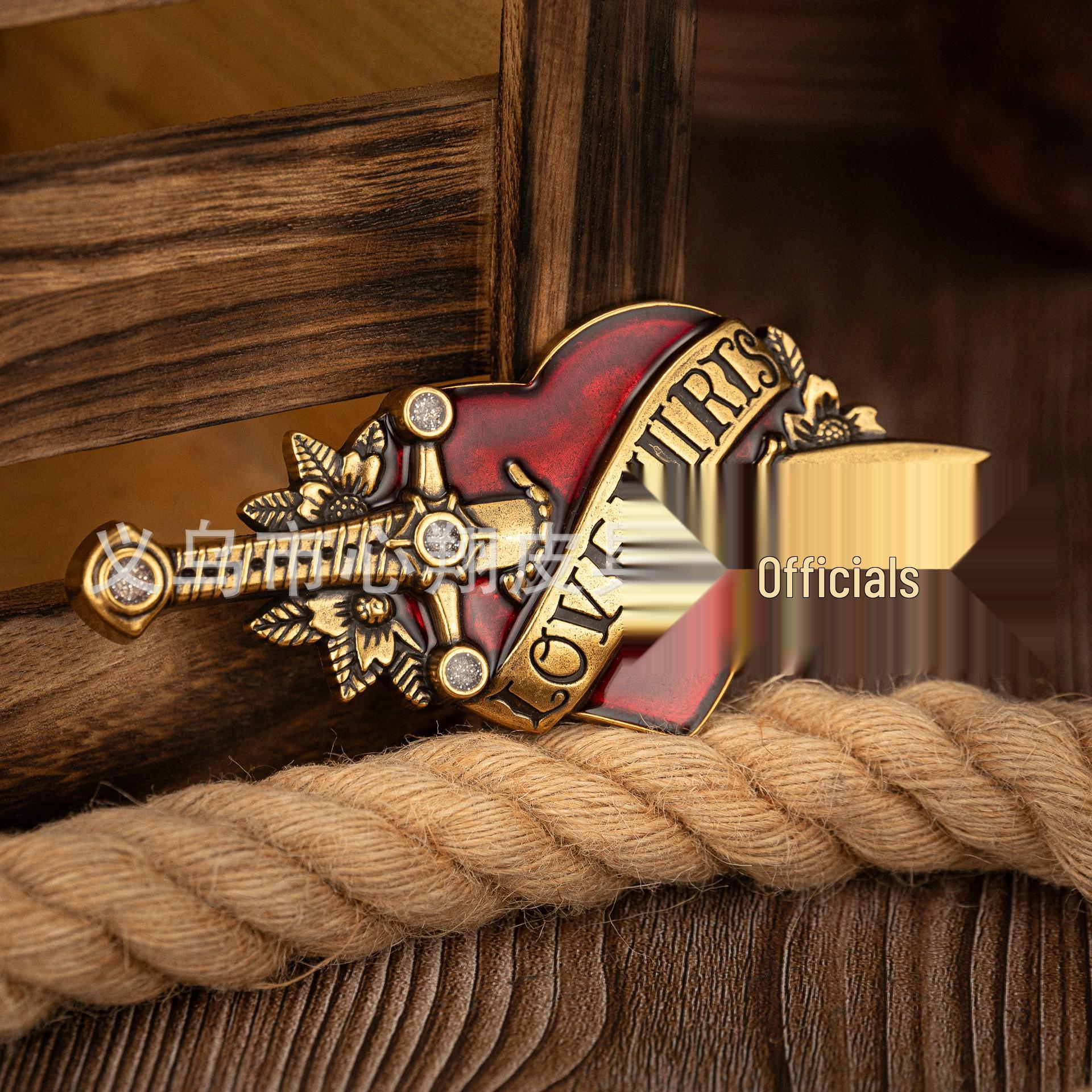 Retro Cupid s Arrow Heart Buckle Zinc Alloy Unisex Belt