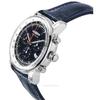 Zeppelin LZ 14 Marine Chronograph Leather Strap Blue Dial Quartz 88883 Men's Watch