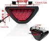 12V Universal Auto LED Fog Light Triangle Brake Stop Light Red Tail Lamp Rear Safety Collision Avoidance Flash Warning Bulbs