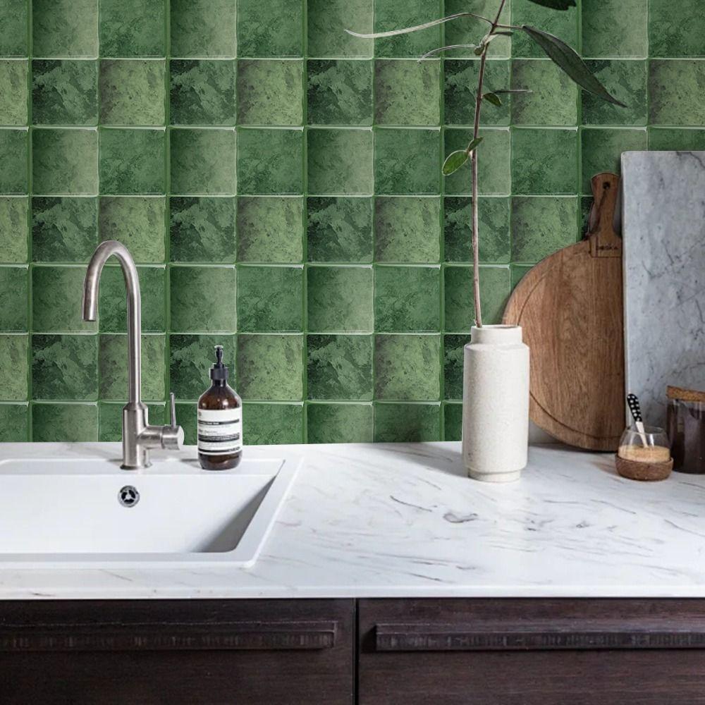 9" x 9" Olupovací a lepicí obkladový panel Mramorový vzor Samolepicí obklad Odolný obklad na zeď pro kuchyň koupelnu