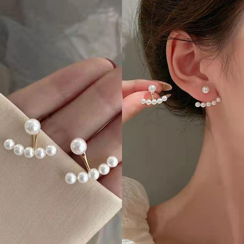 

Корейские эмалевые минималистичные ретро серьги-пусеты в форме сердца с жемчугом