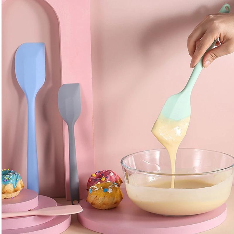 Food Grade Spatula Silicone Spatula Cream Scraper Stirring Knife  Butter Pastry Blenders Salad Mixer  Kitchen Tool Baking Tools
