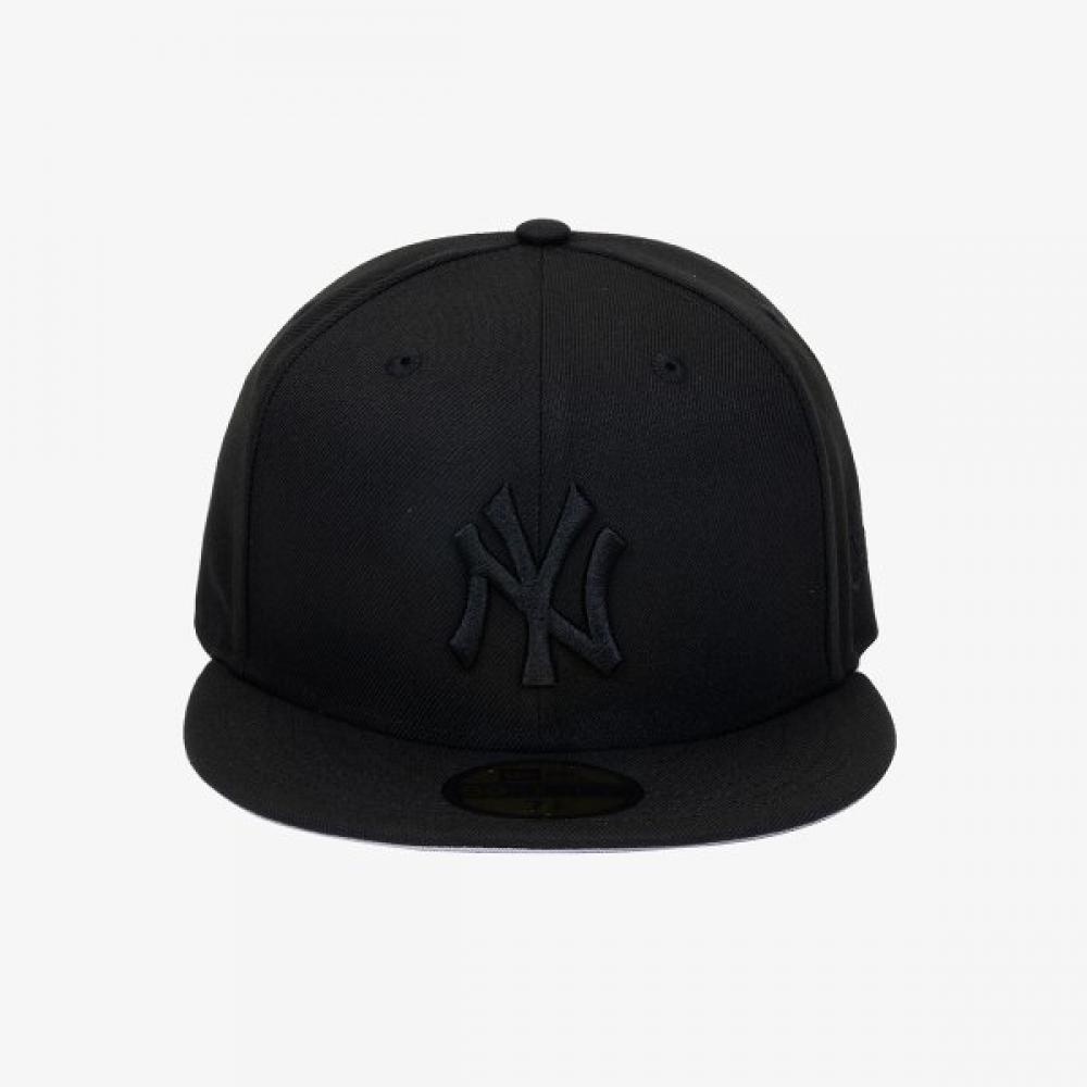 New Era Mlb New York Yankees Basic Fitted Cap Black Black 11591128