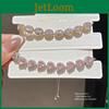 Oval Zirconia Geometric Jewelry For Women Light Luxury Fashion Accessory For Daily Wear