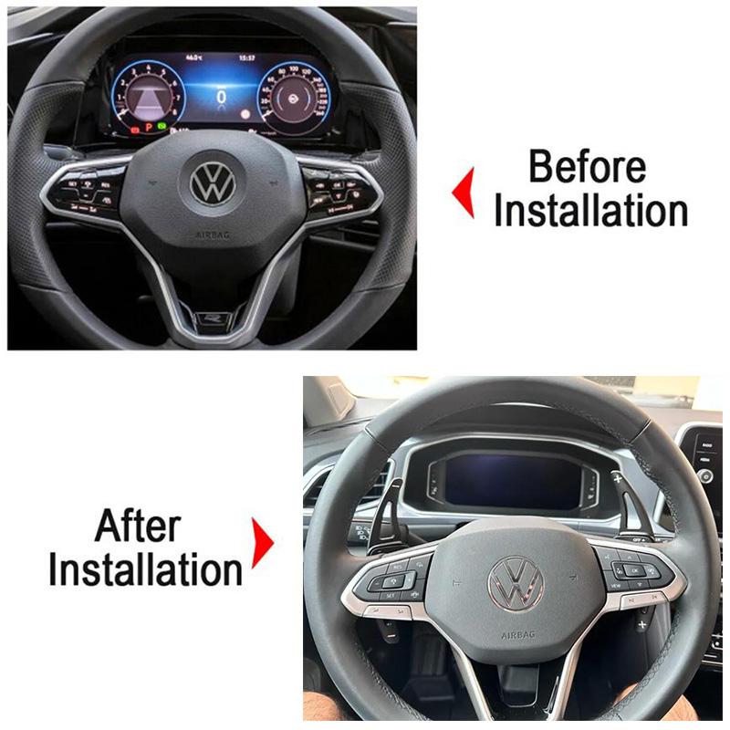 2Pcs Automotive Steering Wheel Shift Paddle Sturdy Aluminum Alloy For Vw Tiguan From  C-Trek Golf 8 Mk8 Assembly Parts