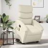 Vidaxl Reclining and Tilting Armchair with Massage, Electric, Cream