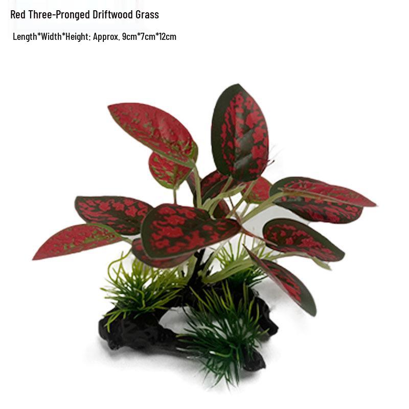 Aquarium Decoration: Simulated Driftwood, Seaweed, and Silk Leaves Ornaments