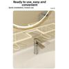 50/60cm Bathroom Counter Shelf Draining Anti Slip Bathroom Vanity Shelf Heavy Duty Hollow Out No Drill Bathroom Shelf
