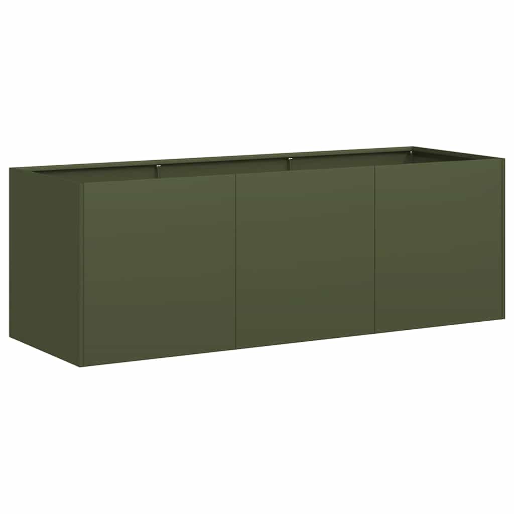 Olive Green Planting Box 120 X 40 X 40 Cm Cold Rolled Steel
