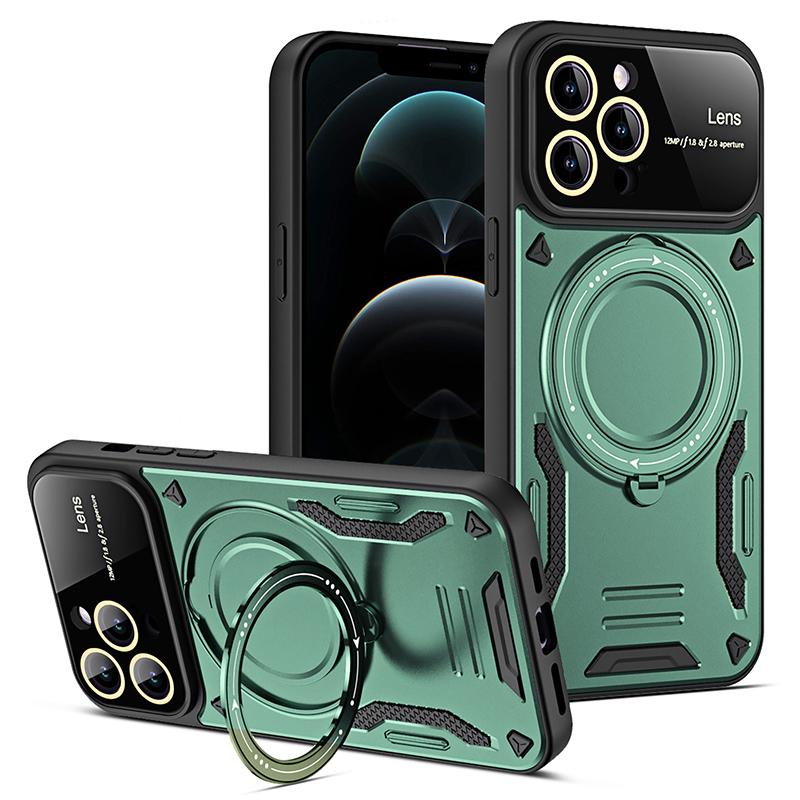 Magnetic Stand Military Grade Cases For OPPO A2 A5 A5X A17 A54 A57 A58 A77 A78 A79 A98 Shockproof Lens Protection Armor Case