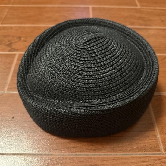 Yousheng Summer Beret Hat, Breathable Natural Straw Hat for Women, Stewardess Hat Headwear, Sun Protection Artistic Painter Hat for Outdoor Daily Wear
