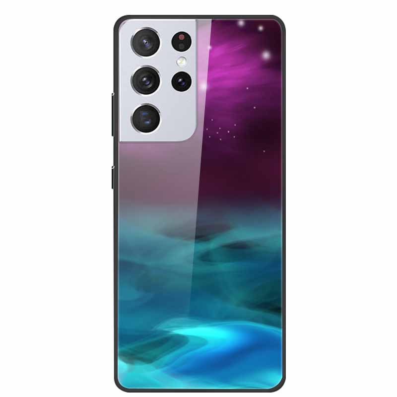 For Samsung Galaxy S25 Ultra Tempered Glass Case Back Cover Hard Phone Cases for SamsungS25 ULTRA Fundas Fashion Protector Coque