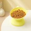 Hot Tall Bowl Kitten Neck Guard Firmly Prevent Upset Plastic Bowl Candy Color Cat Food Dog Food Bowl