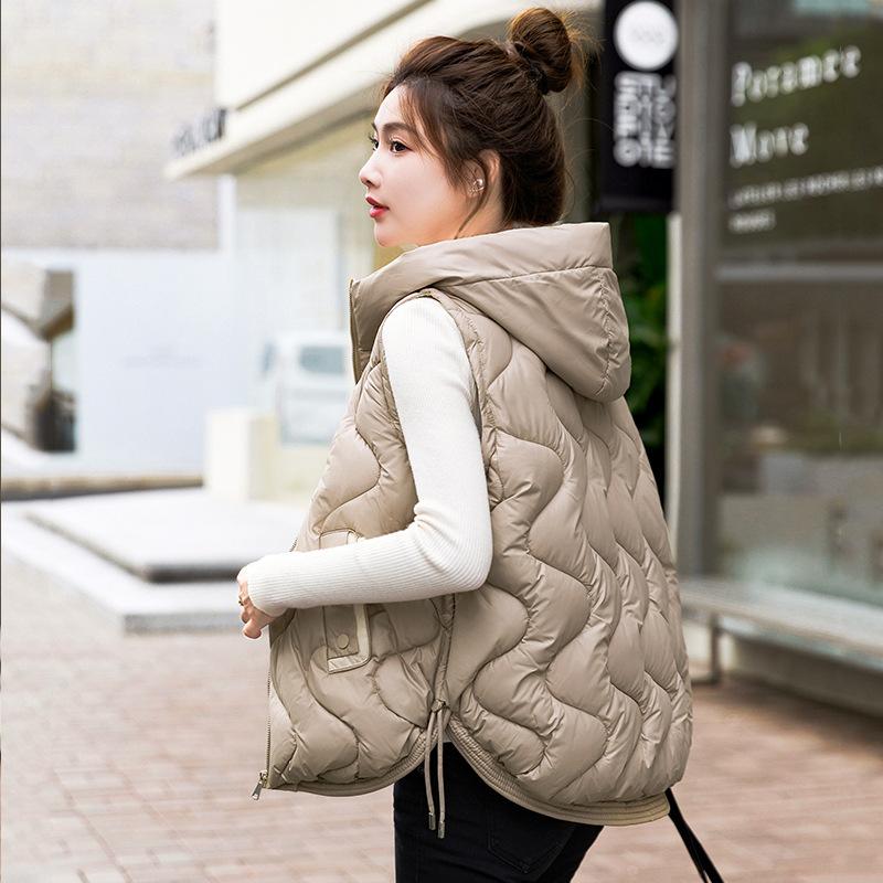 Autumn and winter new down cotton vest female students loose vest wear versatile vest vest jacket