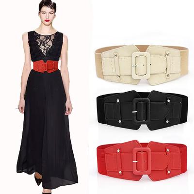 Simple Personality Female Coat Skirt Canvas Sweater PU Belt Waist Belt Women Waistband Cummerbunds