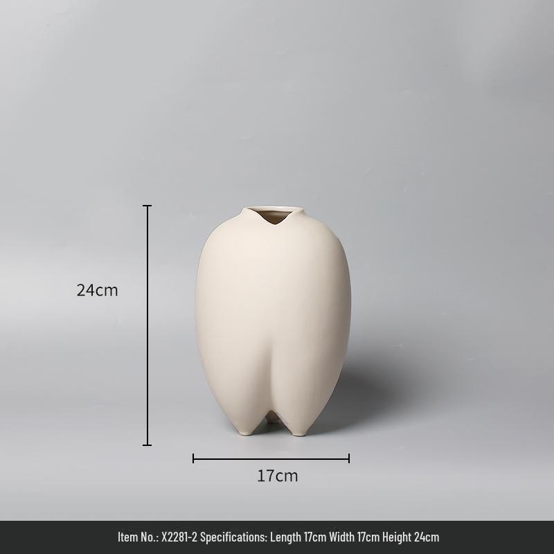 

BSH Минималистская большая глазурованная керамическая ваза для домашнего декора