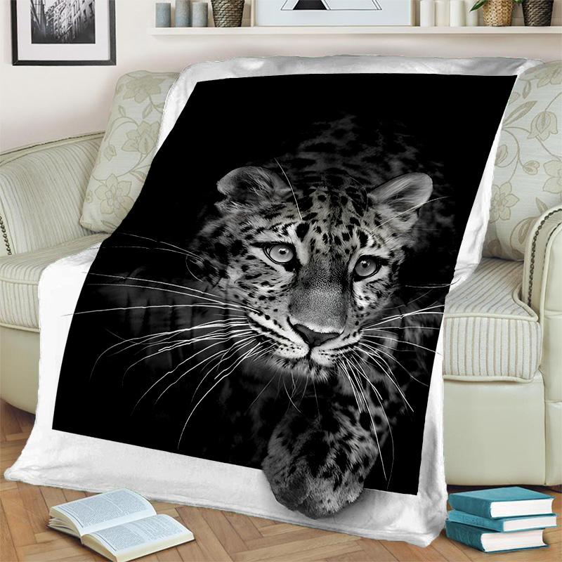 Bestia Zwierzę Leopard Gepard Kreskówka Koc, Miękki Koc do Rzucania do Domu Sypialni Łóżka Sofy Pikniku Podróży Biura Koc Okrywowy Dziecko